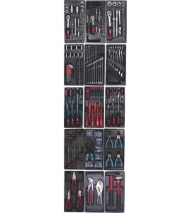 Dulap scule 7 sertare 1/4&quot;+3/8&quot;+1/2&quot; 420 piese