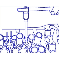 Cheie torx M10S prezon chiulasa VW Audi 1/2" 140mm