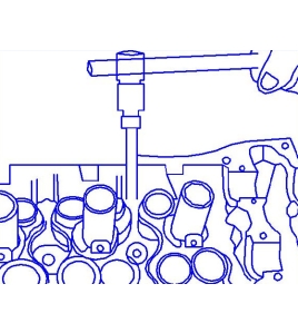 Cheie torx M10S prezon chiulasa VW Audi 1/2" 140mm