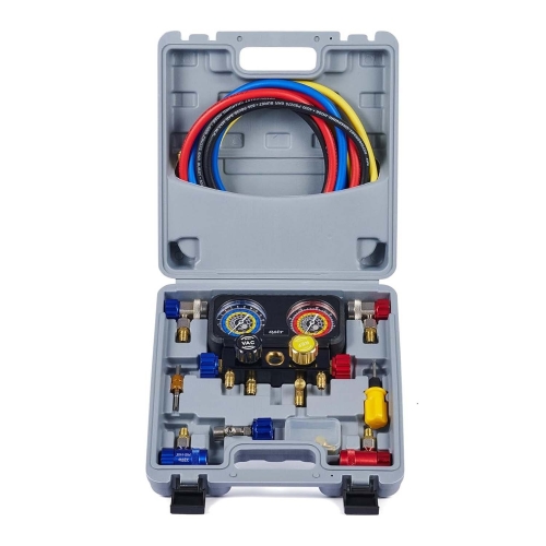Set cuple cu manometre verificare sistem clima R1234YF R134A Set cuple cu manometre verificare sistem clima R1234YF R134A