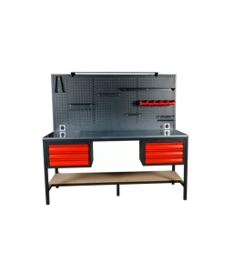 Banc de lucru cu panouri, sertare si iluminare Led