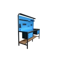 Banc de lucru cu panouri, sertare si iluminare Led