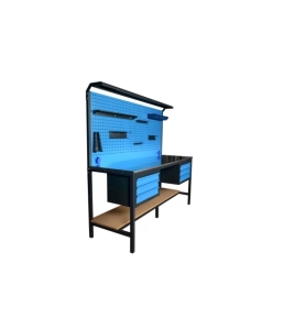 Banc de lucru cu panouri, sertare si iluminare Led