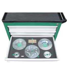 Dulap echipat cu scule profesionale pentru demontat rulment si butuc roata 