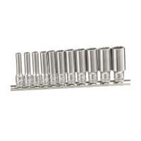 Set tubulare lungi 1/4" 12L Genius 11 piese